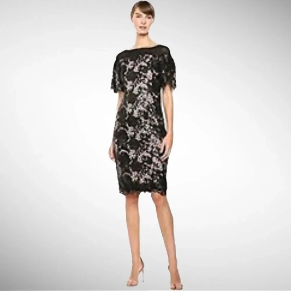 Calvin Klein Women's Embellished Lace Sheath Dress